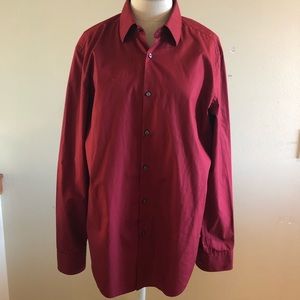 Hugo Boss Red Dress Shirt Men’s